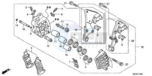 GL18009 France - (F / CMF) drawing R. FRONT BRAKE CALIPER