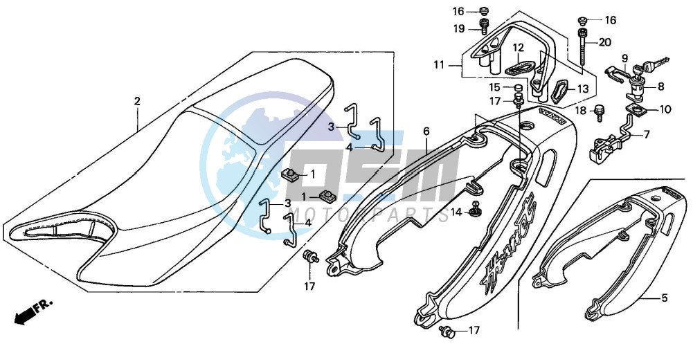 SEAT/SEAT COWL (CB600F2/F22)