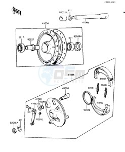 KD 80 M [KD80] (M8) [KD80] drawing FRONT HUB_BRAKE