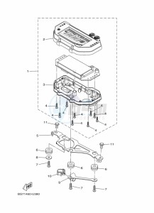 YZF320-A YZF-R3 (B7PF) drawing METER