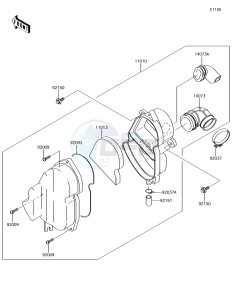 KLX110 KLX110CHF EU drawing Air Cleaner