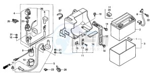 TRX400EX SPORTRAX 400 EX drawing BATTERY