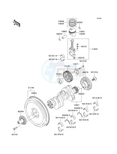 KAF 950 E [MULE 3010 TRANS4X4 DIESEL] (E8F) E8F drawing CRANKSHAFT_PISTON-- S- -