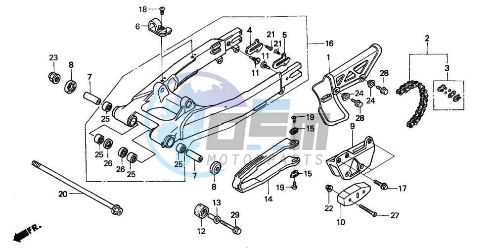 SWINGARM/CHAIN CASE