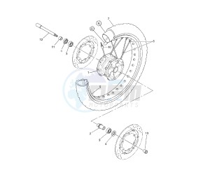 XT Z TENERE 660 drawing FRONT WHEEL