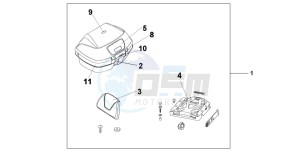 FES150 125 S-WING drawing TOP BOX 45L PETROL BLUE M