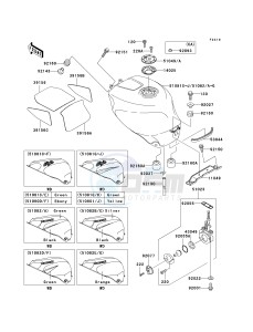 ZX 750 P [NINJA ZX-7R] (P5-P8) [NINJA ZX-7R] drawing FUEL TANK