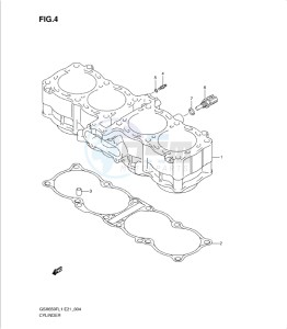 GSXF650 drawing CYLINDER