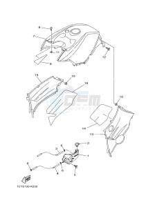 YFM450FWAD GRIZZLY 450 EPS HUNTER (BM72) drawing SIDE COVER