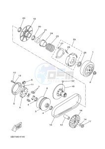 YP250R X-MAX 250 (2DL5 2DL5 2DL5 2DL5) drawing CLUTCH