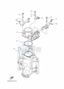 F250DETU drawing THROTTLE-BODY