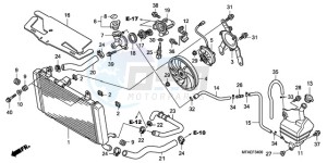 CBF1000TA UK - (E / ABS MKH) drawing RADIATOR