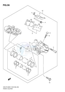 GSX-R1000 (E3-E28) drawing FRONT CALIPERS