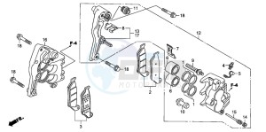 XL700VA drawing FRONT BRAKE CALIPER