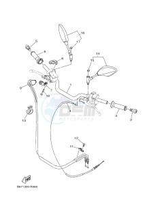 MTN-1000D MT-10 SP MT-10 SP (BW81) drawing STEERING HANDLE & CABLE