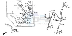 CBR600F2 drawing FR. BRAKE MASTER CYLINDER