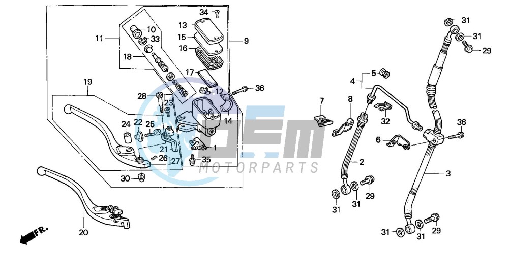 FR. BRAKE MASTER CYLINDER