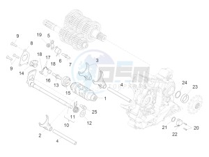 ETV Caponord 1200 drawing Gear box / Selector / Shift cam