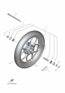 XSR125 MTM125 (BGX3) drawing FRONT WHEEL