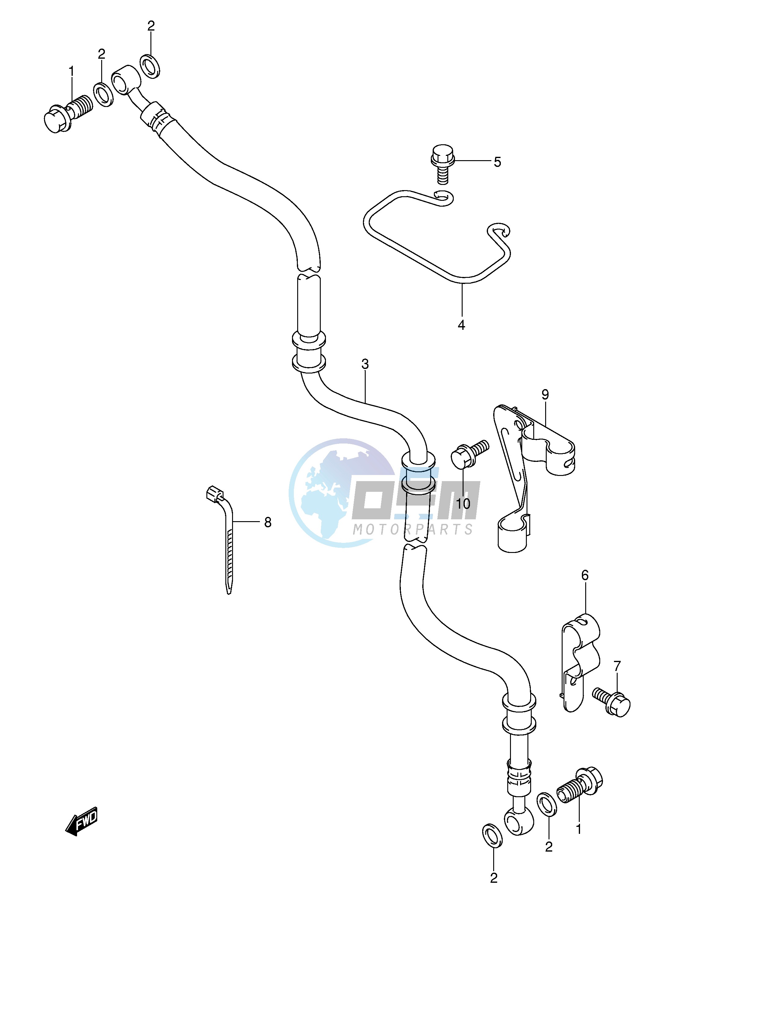 FRONT BRAKE HOSE (AN400K4 K5 K6)