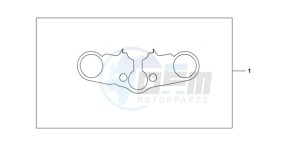 CBR600RRA Korea - (KO / ABS) drawing TOP BRIDGE COVER