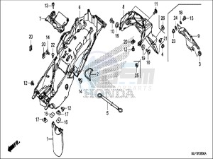 CRF1000DH 2ED - (2ED) drawing REAR FENDER