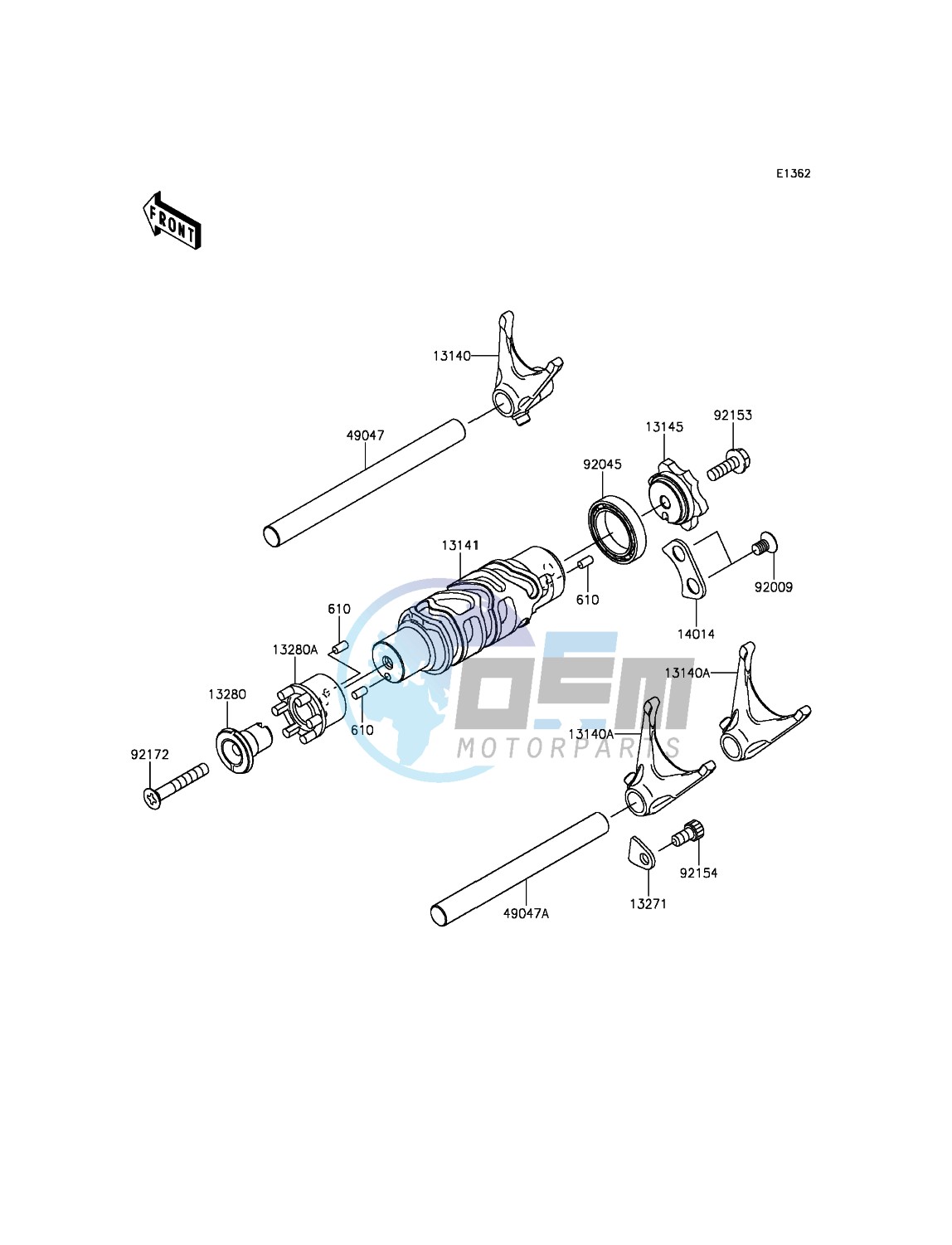 Gear Change Drum/Shift Fork(s)