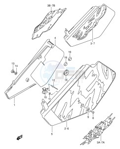 DR350 (E1) drawing FRAME COVER (MODEL N P R S)