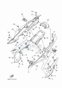 MT-07 MTN690 (BTK7) drawing SIDE COVER