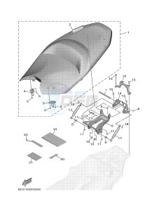 XP530 XP530D-A TMAX DX ABS (BC38) drawing SEAT