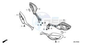 CBR1000RRA Australia - (U) drawing BACK MIRROR