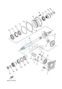 YFM700FWAD YFM70GPXJ GRIZZLY 700 EPS (B1A9) drawing MIDDLE DRIVE GEAR