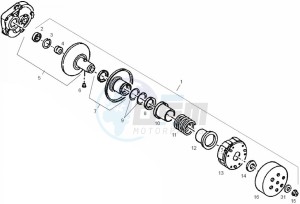 ATLANTIS CITY - 50 cc VTHAL1AE2 Euro 2 2T AC ESP drawing Secondary pulley (Positions)