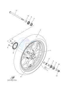 YZF-R3A 321 R3 (B02D) drawing FRONT WHEEL