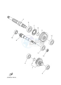 MW125A TRICITY 125 ABS (2CM2 2CMC) drawing TRANSMISSION