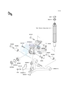 KVF 300 A [PRAIRIE 300 4X4] (A1-A4) [PRAIRIE 300 4X4] drawing SUSPENSION-- A1_A2- -