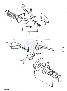 RM100 (N-T-X) drawing HANDLE GRIP - LEVER (RM100N)