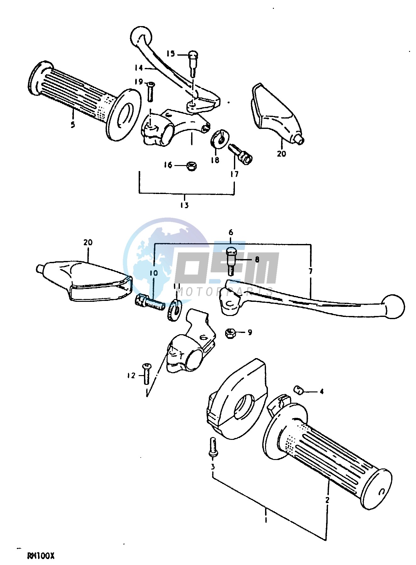 HANDLE GRIP - LEVER (RM100N)