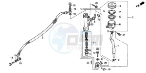 CBR600F3 drawing REAR BRAKE MASTER CYLINDER