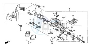 TRX400EX FOURTRAX 400 EX drawing REAR BRAKE CALIPER