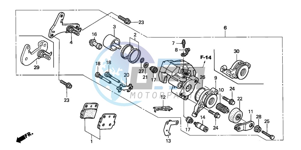 REAR BRAKE CALIPER