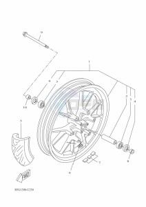 YZF125-A YZF-R125 (B5G4) drawing FRONT WHEEL