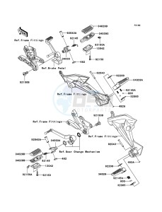 Z750 ZR750L9F GB XX (EU ME A(FRICA) drawing Footrests