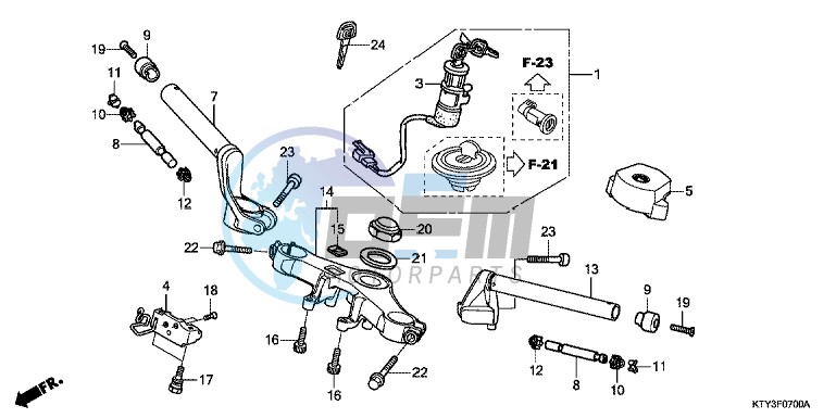 HANDLE PIPE/ TOP BRIDGE