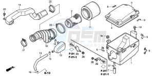 TRX400EX FOURTRAX 400 EX drawing AIR CLEANER