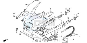 CBR600F2 drawing SWINGARM