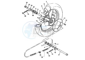 WR F 400 drawing REAR WHEEL