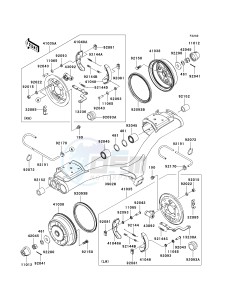 KAF 620 M [MULE 4010 4X4] (M9F) M9F drawing REAR HUBS_BRAKES