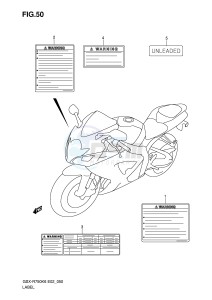 GSX-R750 (E2) drawing LABEL