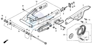 NX650 500 DOMINATOR drawing SWINGARM